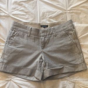 Cuffed shorts w/ stripes. Very high quality feel.